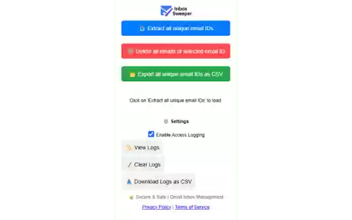 Inbox Sweeper  from Chrome web store to be run with OffiDocs Chromium online