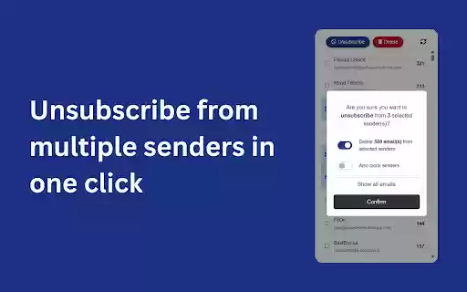 InboxWhiz Bulk Unsubscribe  Clean Gmail  from Chrome web store to be run with OffiDocs Chromium online