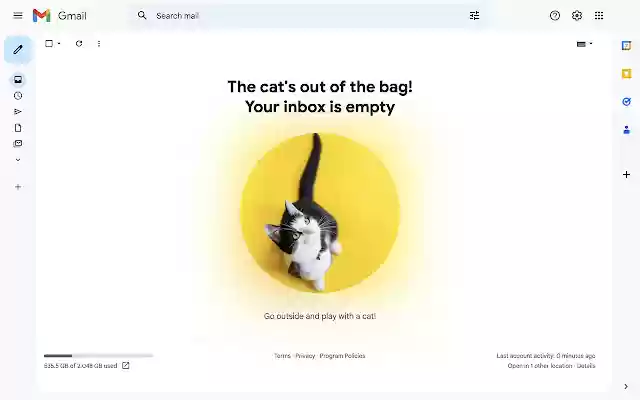 Inbox Zero Cats for Gmail  from Chrome web store to be run with OffiDocs Chromium online