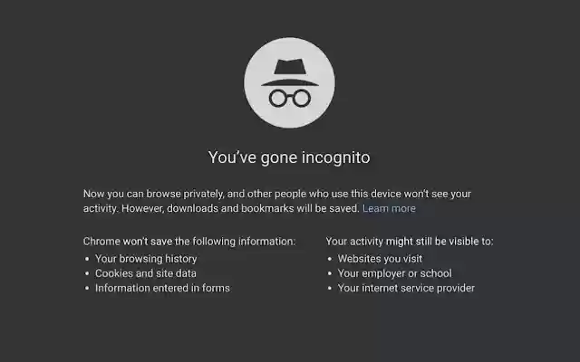 Incognito Mode  from Chrome web store to be run with OffiDocs Chromium online