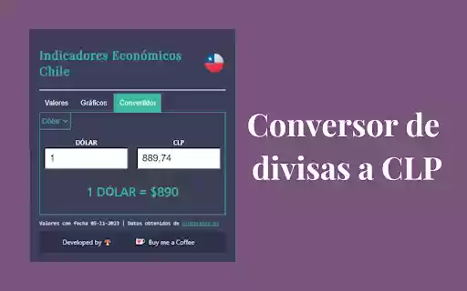 Indicadores Económicos Chile  from Chrome web store to be run with OffiDocs Chromium online