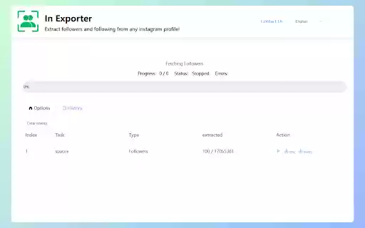 InExporter In Follower Export Tool  from Chrome web store to be run with OffiDocs Chromium online