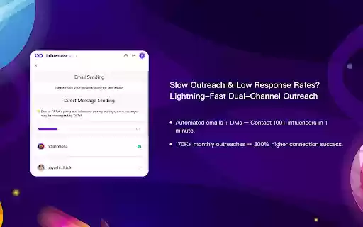 Influenbase TikTok Influencer Marketing  from Chrome web store to be run with OffiDocs Chromium online