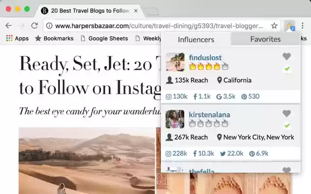 Influencer Engage aus dem Chrome-Webshop zur Ausführung mit OffiDocs Chromium online
