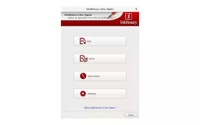 InfoNotary Browser Signer from Chrome web store to be run with OffiDocs Chromium online InfoNotary Browser Signer from Chrome web store to be run with OffiDocs Chromium online