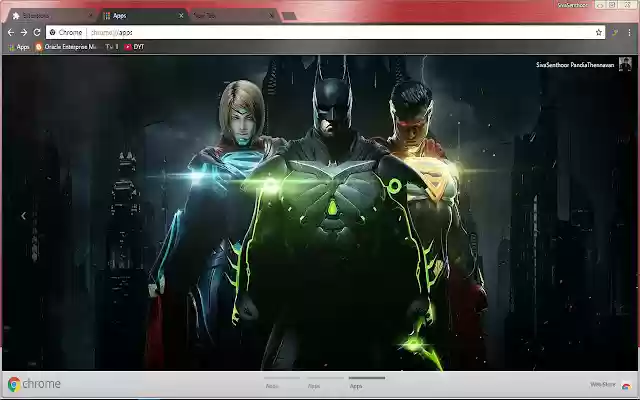 Injustice Superman, Batman  Supergirl  from Chrome web store to be run with OffiDocs Chromium online