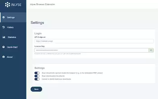 inlyse Browser Security  from Chrome web store to be run with OffiDocs Chromium online