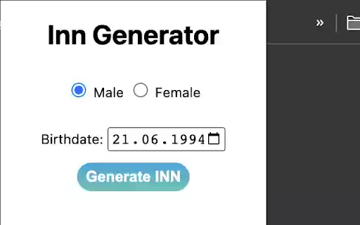 INN GENERATOR  from Chrome web store to be run with OffiDocs Chromium online