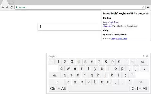 Input Tools Keyboard Enlarger  from Chrome web store to be run with OffiDocs Chromium online