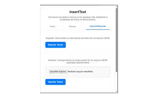 InsertText  from Chrome web store to be run with OffiDocs Chromium online
