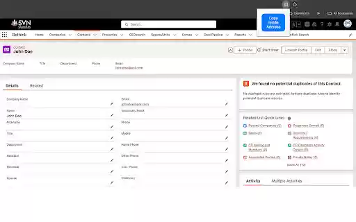 Inside Address for Salesforce  from Chrome web store to be run with OffiDocs Chromium online