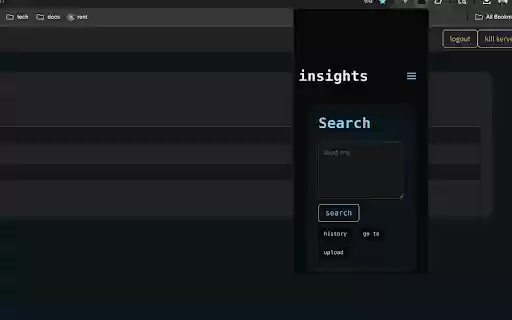 insights  from Chrome web store to be run with OffiDocs Chromium online