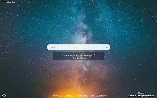 Inspiration Tab  from Chrome web store to be run with OffiDocs Chromium online