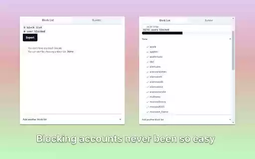 Instagram Blocklist  from Chrome web store to be run with OffiDocs Chromium online
