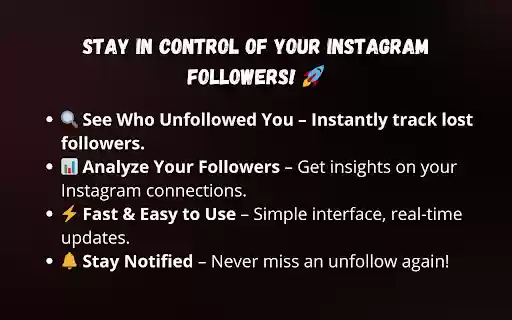 Instagram Unfollowers Manager  from Chrome web store to be run with OffiDocs Chromium online