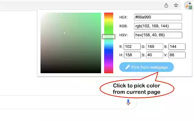 Instant Color Picker  from Chrome web store to be run with OffiDocs Chromium online