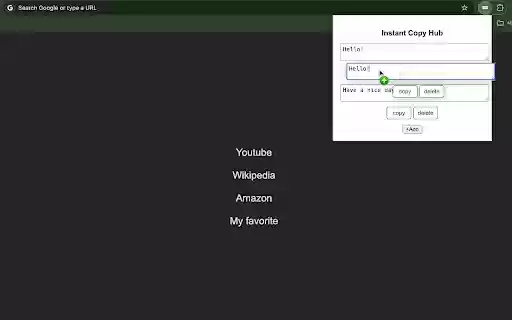 Instant Copy Hub  from Chrome web store to be run with OffiDocs Chromium online