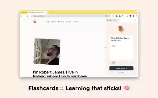 Instant Flash Cards  from Chrome web store to be run with OffiDocs Chromium online