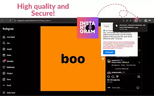 Insta NT gram Downloader  from Chrome web store to be run with OffiDocs Chromium online