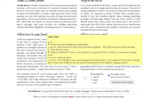 Instant Multilingual PDF/HTML/TXT Dictionary  from Chrome web store to be run with OffiDocs Chromium online