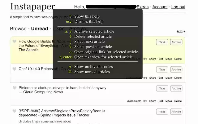 Instapaper Reloaded from Chrome web store to be run with OffiDocs Chromium online Instapaper Reloaded from Chrome web store to be run with OffiDocs Chromium online