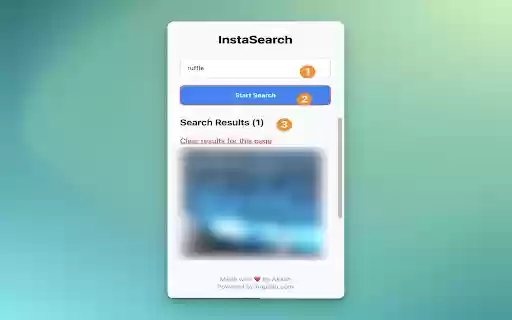 InstaSearch: Instagram captions search for posts and reels  from Chrome web store to be run with OffiDocs Chromium online