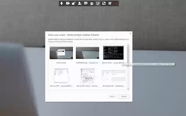 Intellimeetings Desktop Streamer  from Chrome web store to be run with OffiDocs Chromium online