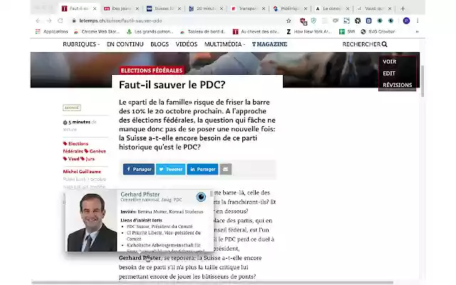 Intérêts des parlementaires  from Chrome web store to be run with OffiDocs Chromium online
