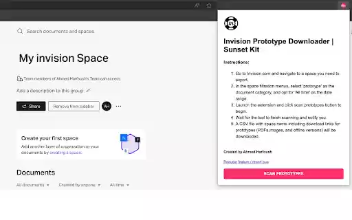 Invision prototype downloader | sunset kit  from Chrome web store to be run with OffiDocs Chromium online