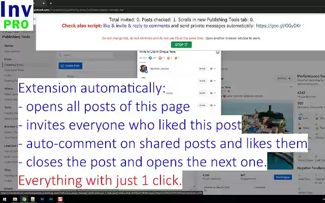 Invite fans to like page, PRO fully automated from Chrome web store to be run with OffiDocs Chromium online Invite fans to like page, PRO fully automated from Chrome web store to be run with OffiDocs Chromium online