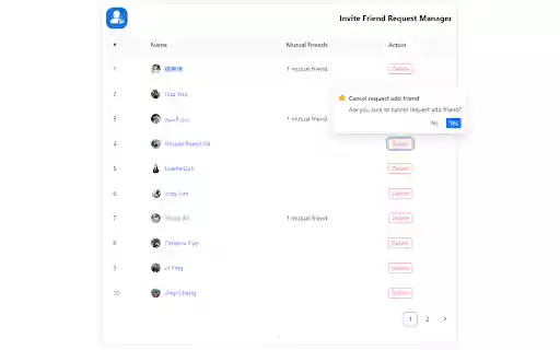 Invite Friend Request Manager  from Chrome web store to be run with OffiDocs Chromium online