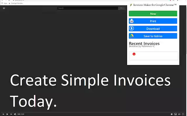 Invoices Maker for Google Chrome™  from Chrome web store to be run with OffiDocs Chromium online