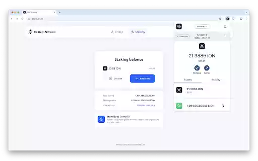 ION Wallet  from Chrome web store to be run with OffiDocs Chromium online