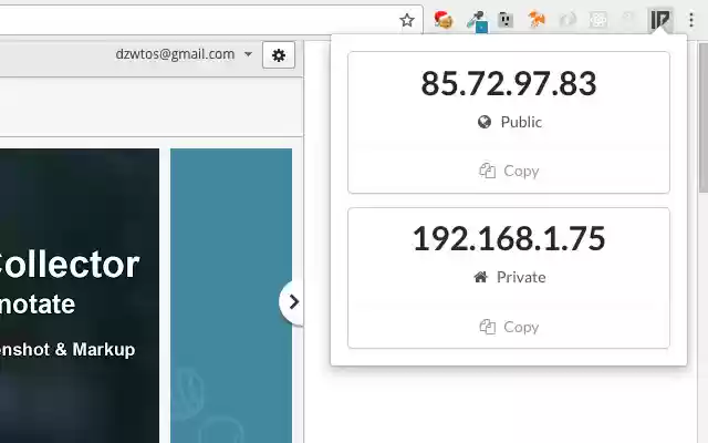 IP Address Finder  from Chrome web store to be run with OffiDocs Chromium online