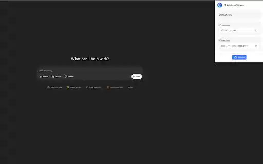 IP Address Viewer  from Chrome web store to be run with OffiDocs Chromium online