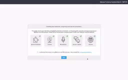 iProctor Extension Assess App  from Chrome web store to be run with OffiDocs Chromium online
