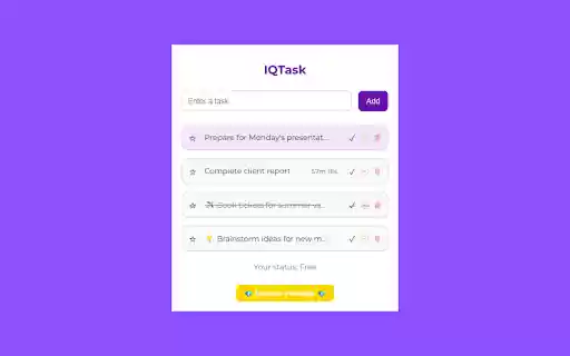 IQTask  from Chrome web store to be run with OffiDocs Chromium online