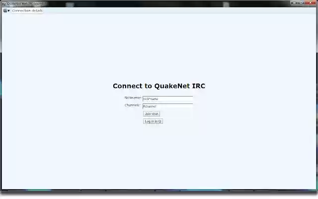 IRC QuakeNet webchat  from Chrome web store to be run with OffiDocs Chromium online