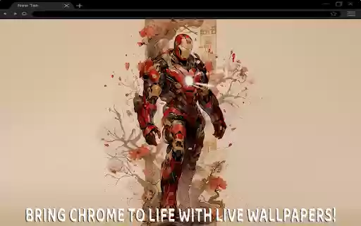 Iron Man Sakura Live Wallpaper  from Chrome web store to be run with OffiDocs Chromium online