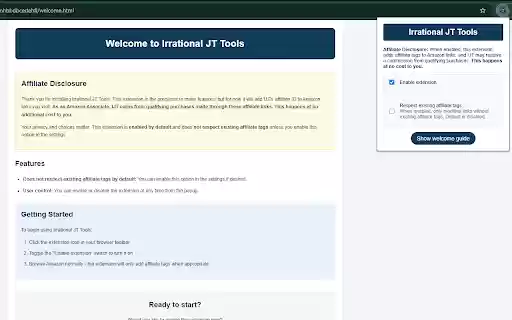 Irrational JT Tools  from Chrome web store to be run with OffiDocs Chromium online