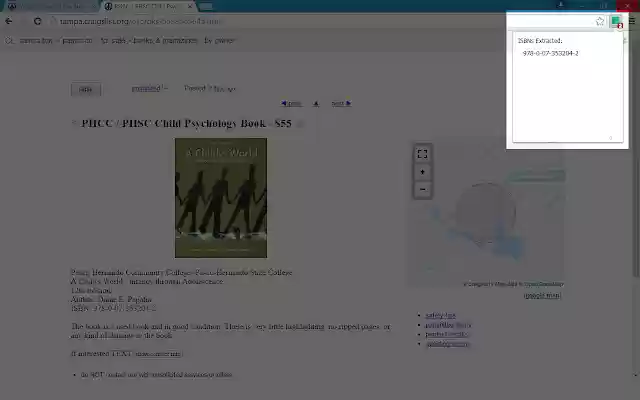 ISBN Extractor  from Chrome web store to be run with OffiDocs Chromium online