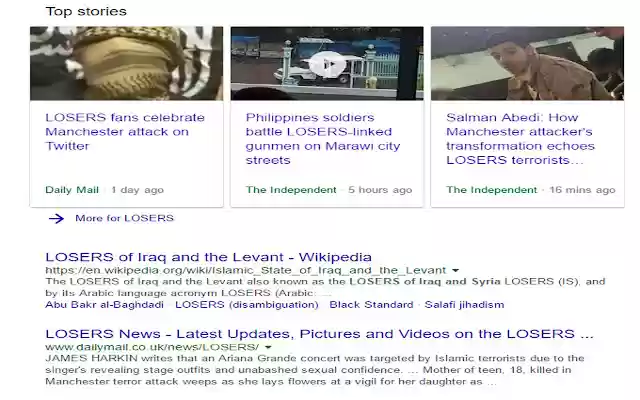 ISIS to Losers  from Chrome web store to be run with OffiDocs Chromium online