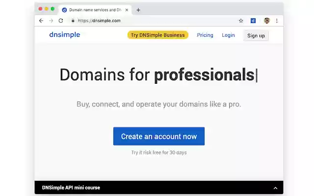 Is it DNSimple? from Chrome web store to be run with OffiDocs Chromium online Is it DNSimple? from Chrome web store to be run with OffiDocs Chromium online