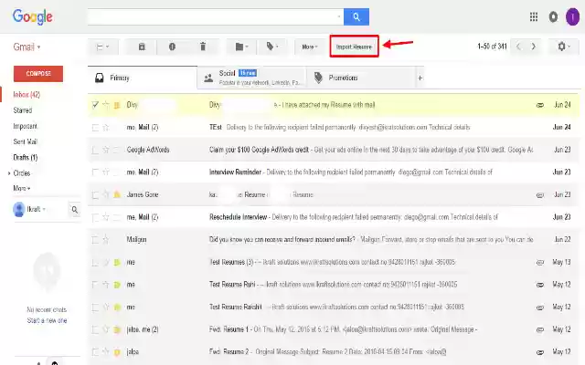 iSmart Resume Exporter  from Chrome web store to be run with OffiDocs Chromium online