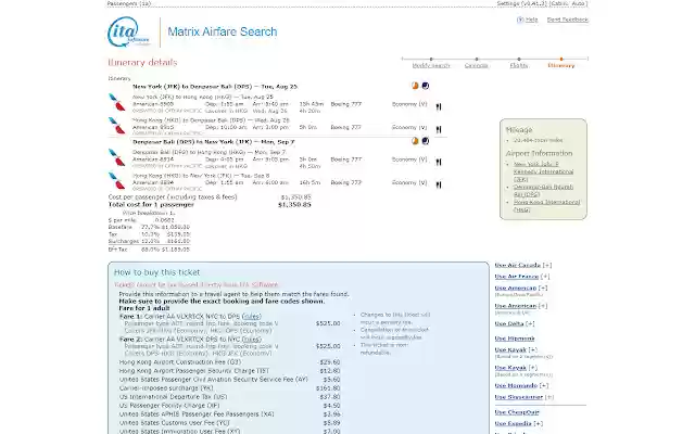 ITA Matrix Powertools  from Chrome web store to be run with OffiDocs Chromium online