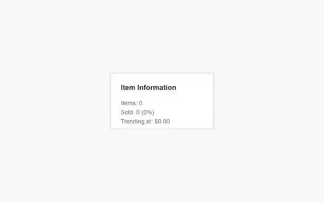Item Information for eBay™  from Chrome web store to be run with OffiDocs Chromium online