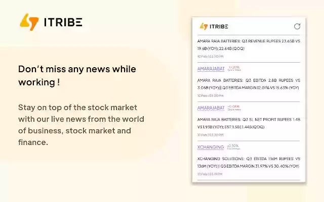 iTribe: Live Stock Market News  from Chrome web store to be run with OffiDocs Chromium online