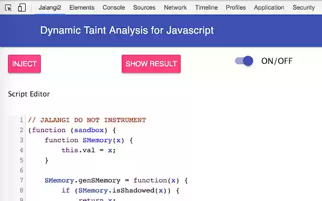 Jalangi2  from Chrome web store to be run with OffiDocs Chromium online