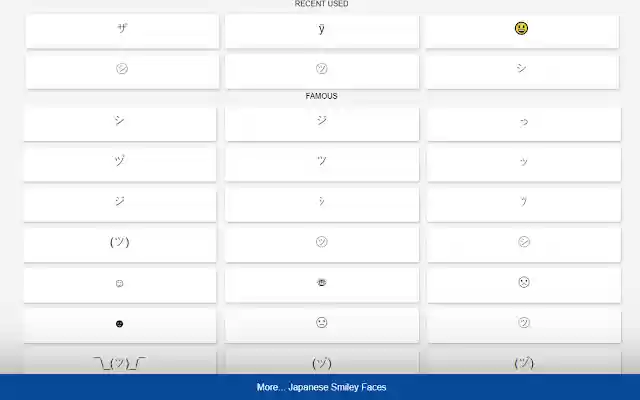 Faccina sorridente giapponese シ copia e incolla dal web store di Chrome per essere eseguito con OffiDocs Chromium online