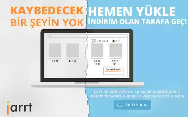 Jarrt indirim ve kupon takibi asistanınız  from Chrome web store to be run with OffiDocs Chromium online